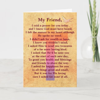 Ik zei een gebed -- inspirerend wenskaart kaart