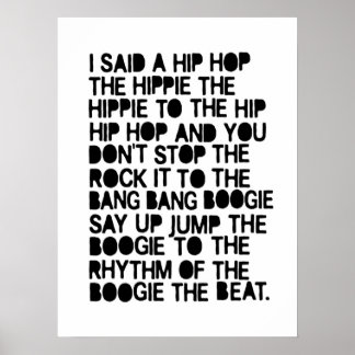 Ik zei een hiphop. poster