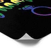 Ik zei ja homoseksuele Lgbtq trots regenboog bruid Poster (Hoek)