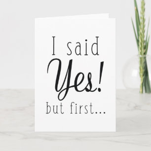 Ik zei ja, maar eerst aankondiging