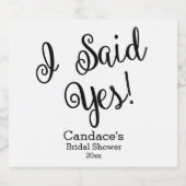 Ik zei ja, modern bier etiket (Enkel label)