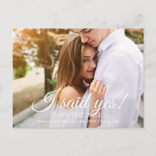 Ik zei Ja | Save the Date Briefkaart (Voorkant)