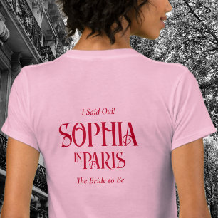 Ik zei oui! De bruid op een vrijgezellenfeest in P T-shirt