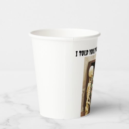 Ik zei toch dat het een bullseye was papieren bekers (Rechts)