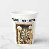 Ik zei toch dat het een bullseye was papieren bekers (Voorkant)