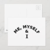 Ik zelf en ik Typografie Briefkaart (Voorkant / Achterkant)
