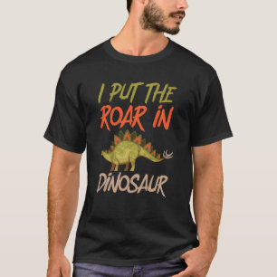 Ik zet de auto in Dinosaur Rex Stegosaurus Tricera T-shirt