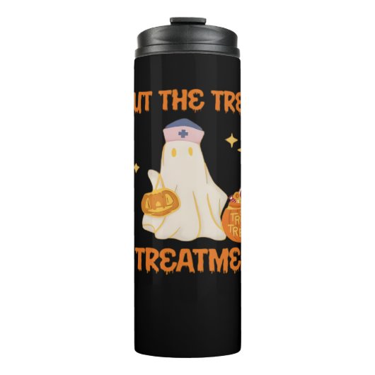 Ik zet de behandeling in Retro Funny Nurse Doctor Thermosbeker (Voorkant)