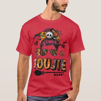 Ik zet de Boo in Boujie Messy Bun Halloween Herfst T-shirt