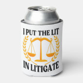 Ik zet de lat in de rechtszaak - grappig gezegde blikjeskoeler (Blikje Voorkant)