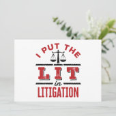 Ik zet de Lit in de rechtszaak van de advocaat-gen Kaart (Staand voorkant)