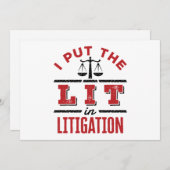 Ik zet de Lit in de rechtszaak van de advocaat-gen Kaart (Voorkant / Achterkant)