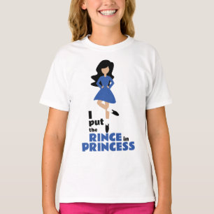 Ik zet de Rince in Princess Black Hair Irish Dance T-shirt