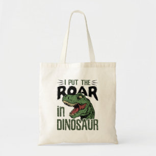 Ik zet de roer in Dinosaur Funny Dino Lover Tote Bag