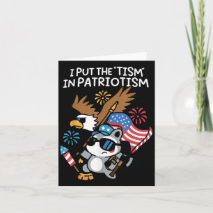Ik Zet De Tism In Patriotisme Atletische Adelaar Kaart