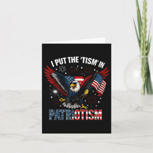 Ik Zet De Tism In Patriottisme Atletische Adelaar  Kaart