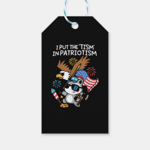 Ik Zet De Tisme in Patriotisme Atletische Adelaar Cadeaulabel