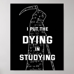 Ik zet het dobbelen in de studie. poster