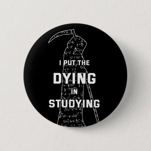 Ik zet het dobbelen in de studie. ronde button 5,7 cm
