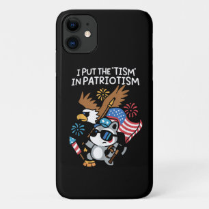 Ik Zet Het Tisme in Patriotisme Atletische Adelaar iPhone 11 Hoesje