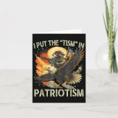 Ik zet het "tisme" in patriottisme retro adelaar w kaart (Voorkant)