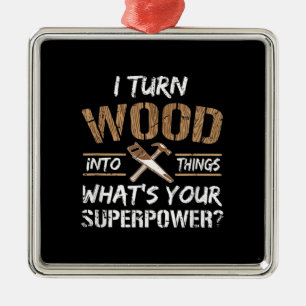 Ik zet hout om in het Carpenter Woodworking Metalen Ornament