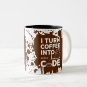 Ik zet koffie in code tweekleurige koffiemok (Voorkant rechts)