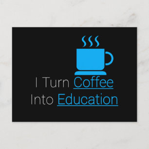 Ik zet koffie in het onderwijs briefkaart