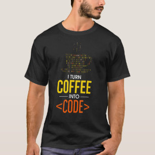 Ik zet Koffie in het Programma van de Codeur van d T-shirt