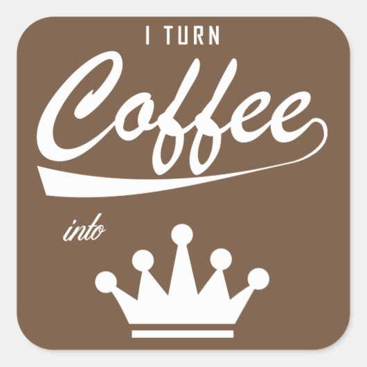 Ik zet koffie in KOM's Vierkante Sticker (Voorkant)