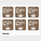 Ik zet koffie in KOM's Vierkante Sticker (Vel)