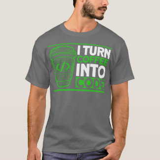 Ik zet Koffie om in de softwareontwikkeling van de T-shirt