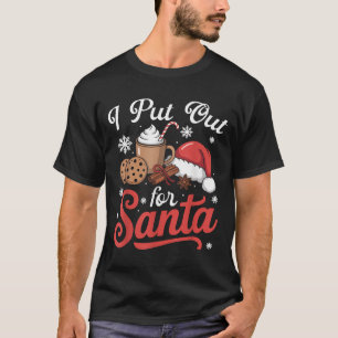 Ik zet voor Santa Cookies Funny Xmas Vrouwen Manne T-shirt