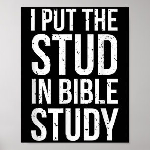 Ik zette de studie in de bijbelstudie Funny Christ Poster