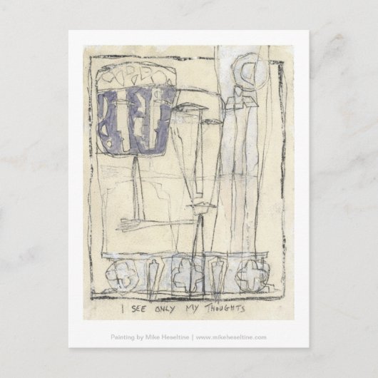 Ik zie alleen mijn gedachten briefkaart (Voorkant)