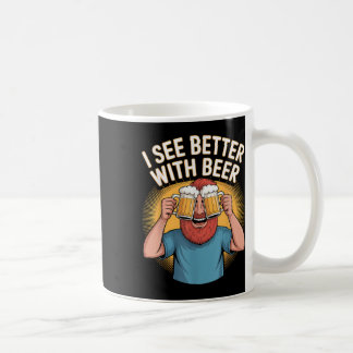 Ik zie beter met bier grappige bier liefhebber par koffiemok