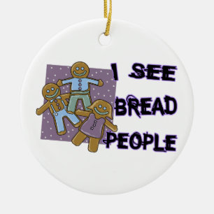 Ik zie Brood Mensen Keramisch Ornament