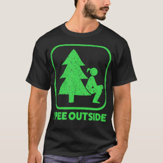 Ik zie buitenschoolse meisjesbordje Funny Camping T-shirt