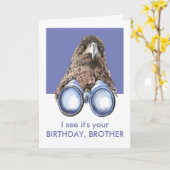 Ik zie dat het jouw geboortedag Fun Bird Watcher B Kaart (Gele Bloem)