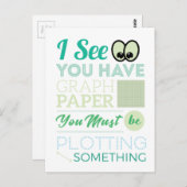 Ik zie dat je een grappige Wiskunde hebt. Briefkaart (Voorkant / Achterkant)