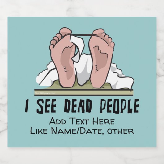 Ik zie dode mensen gepersonaliseerd bier etiket (Enkel label)