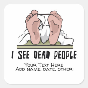 Ik zie dode mensen gepersonaliseerd vierkante sticker