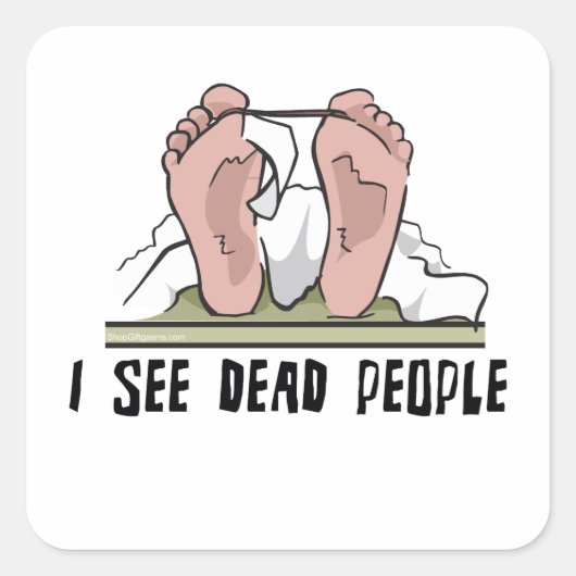 Ik zie dode mensen vierkante sticker (Voorkant)