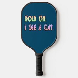 Ik zie een kat, grappige kat. pickleball paddle