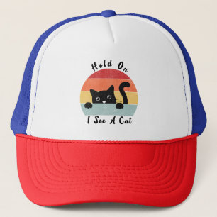 Ik zie een kat, grappige kat. trucker pet