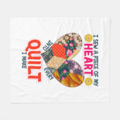 Ik zie een stuk van mijn hart dat kantelt fleece deken (Voorkant (Horizontaal))