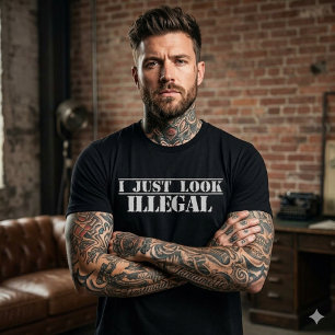 Ik zie er gewoon illegaal Mexicaanse trots uit T-shirt