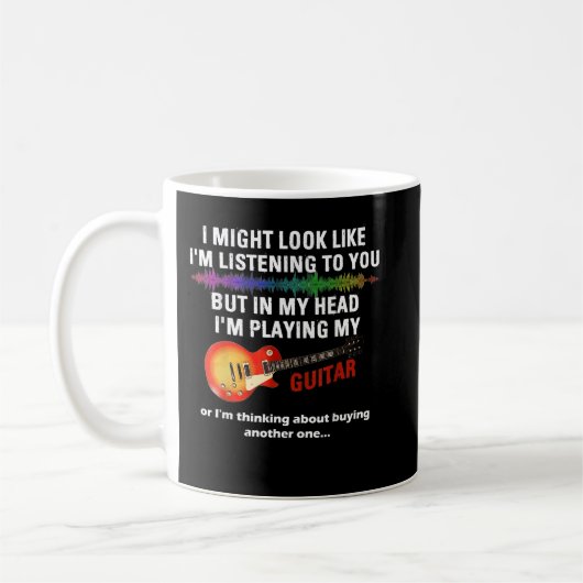 Ik zie er misschien uit alsof ik naar je luister, koffiemok (Links)