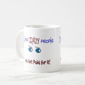 "Ik zie gekke mensen" Koffiemok (Voorkant links)