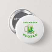 IK ZIE GROENE MENSEN RONDE BUTTON 5,7 CM (Voorkant /achterkant)